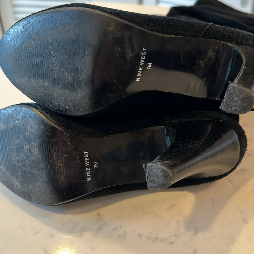 Nine West Black Heeled Boots - Picture 8 of 9